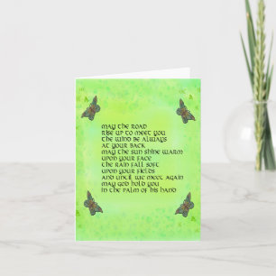 May the road rise up to meet you - Irish poem Card