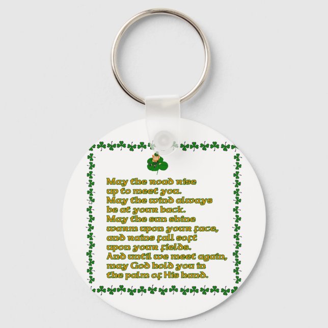 May the road rise up to meet you. keychain (Front)