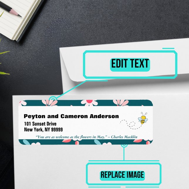 May Themed Personalized Address (Please enjoy our mailing labels. There is one for every month.)