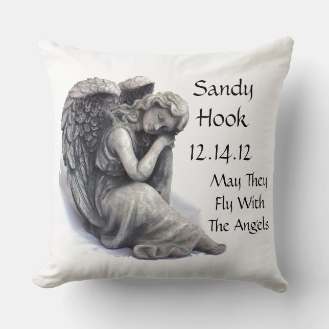 May They Fly With The Angels Throw Pillow (Front)