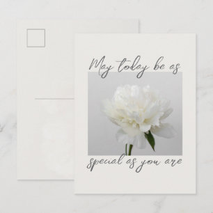 May Today Be as Special as You Aesthetic Peony Postcard