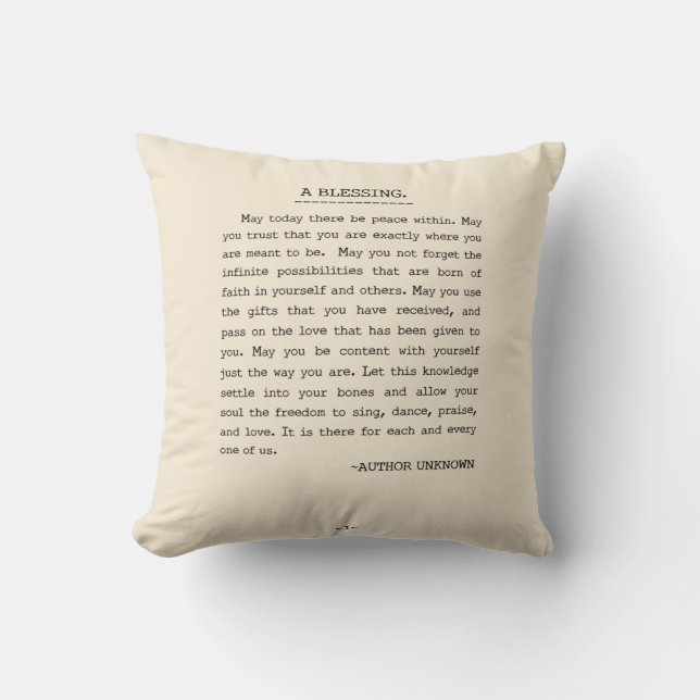 May today there be peace within throw pillow (Front)