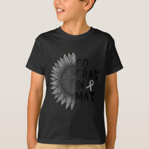May we wear gray brain cancer rainbow awareness mo T-Shirt