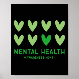 May We Wear Green Mental Health Awareness Month  Poster