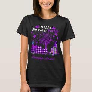 May We Wear Purple Fibromyalgia Awareness Gifts T-Shirt