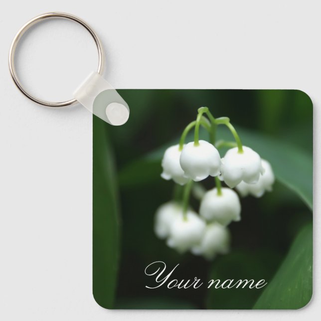 May white lilies keychain (Front)