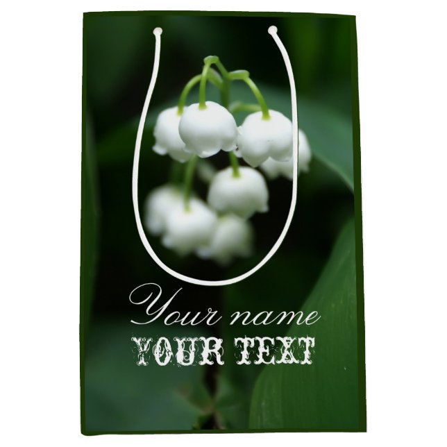 May white lilies medium gift bag (Front)