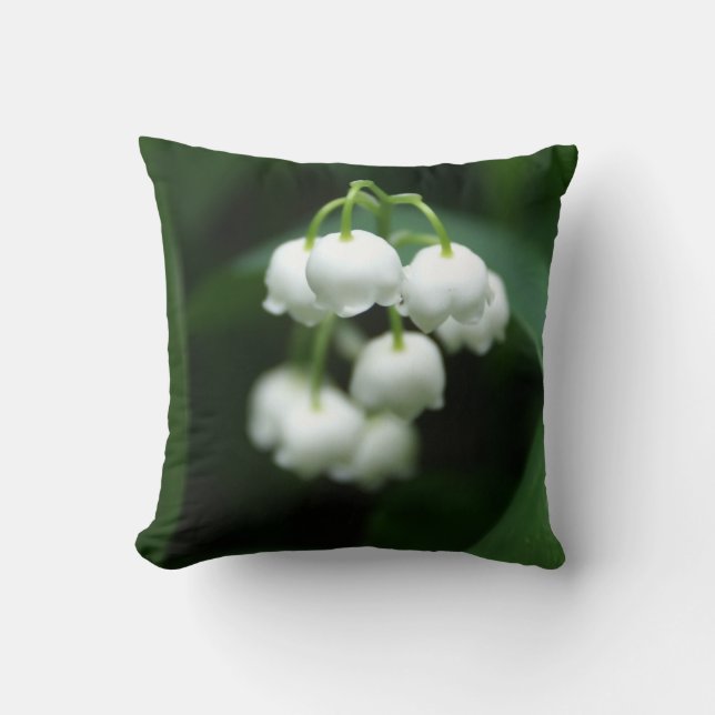 May white lilies throw pillow (Front)