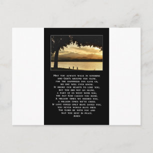 May You Always Walk In Sunshine Prayer Postcard