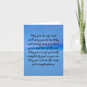 May you be safe and well thank you card