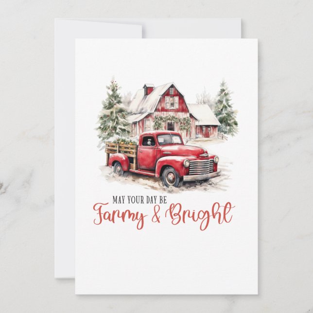 May You’re Christmas be Merry & Bright  Invitation (Front)