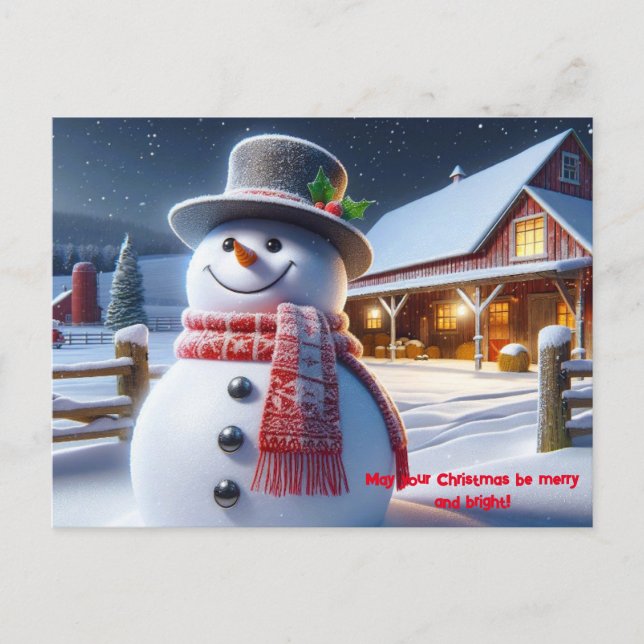 May your Christmas be merry and bright! Holiday Postcard (Front)