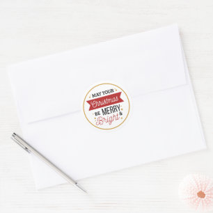 May Your Christmas Be Merry & Bright Sticker Seals