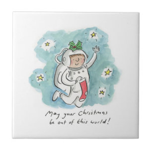 May your Christmas be out of this world Tile