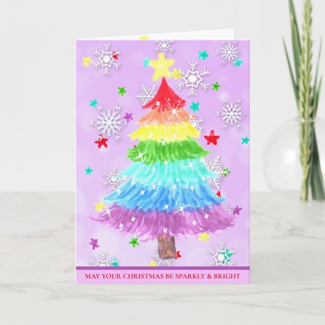 May Your Christmas be Sparkly and Bright Card (Front)