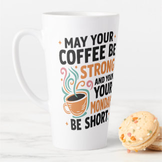 May Your Coffee Be Strong - Caffeine Gift Latte Mug