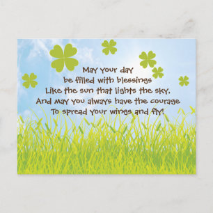 May Your Day be Filled with Blessings, Irish Postcard