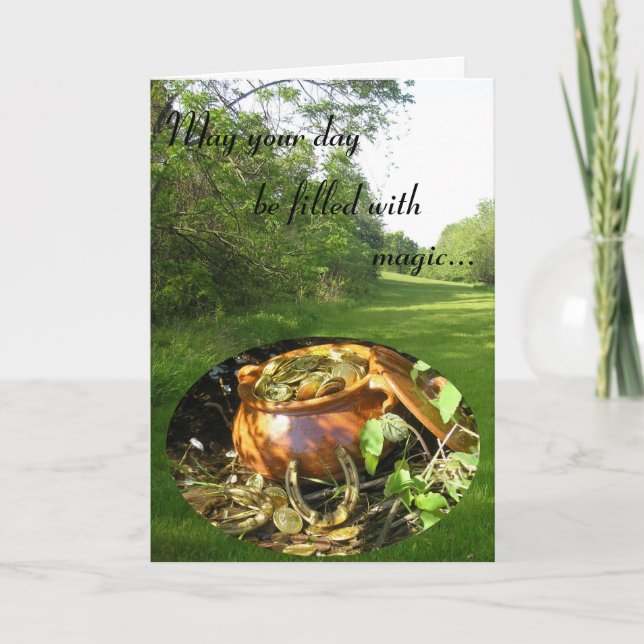 "May your day be filled with magic!" Card (Front)