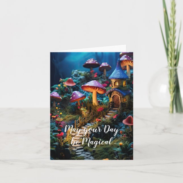 May your Day be Magical - Fairy Garden Card (Front)