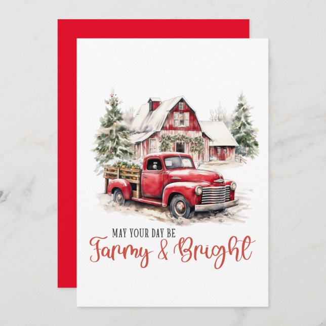 May your day be Marry and Bright  Invitation (Front/Back)