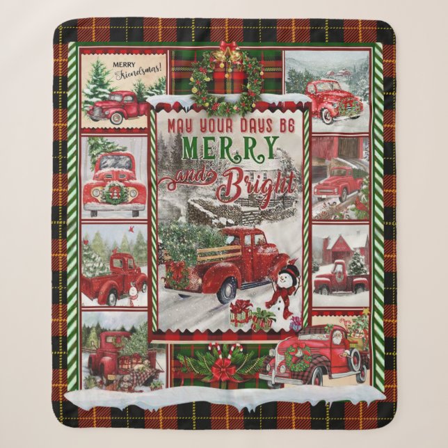 May Your Day Be Merry And Bright Sherpa Blanket (Front)