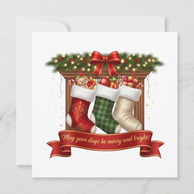 MAY YOUR DAYS BE MERRY AND BRIGHT CARD (Front)