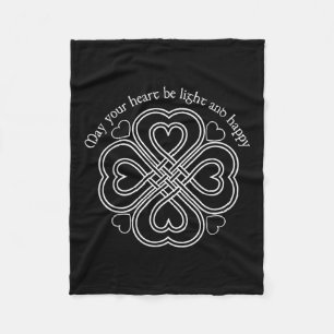 May Your Heart Be Light And Happy Teacher Fleece Blanket