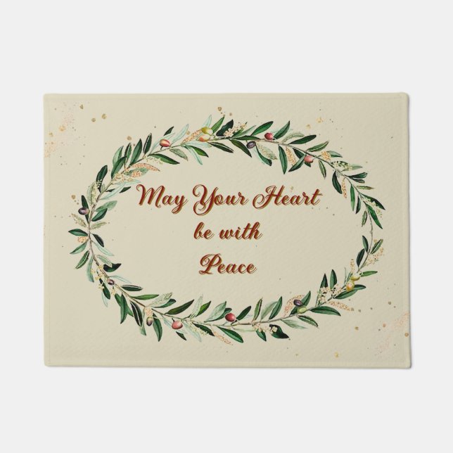 May Your Heart be with Peace Doormat (Front)
