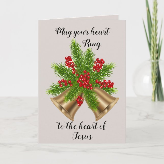 May your Heart Ring Christmas Greeting Card (Front)