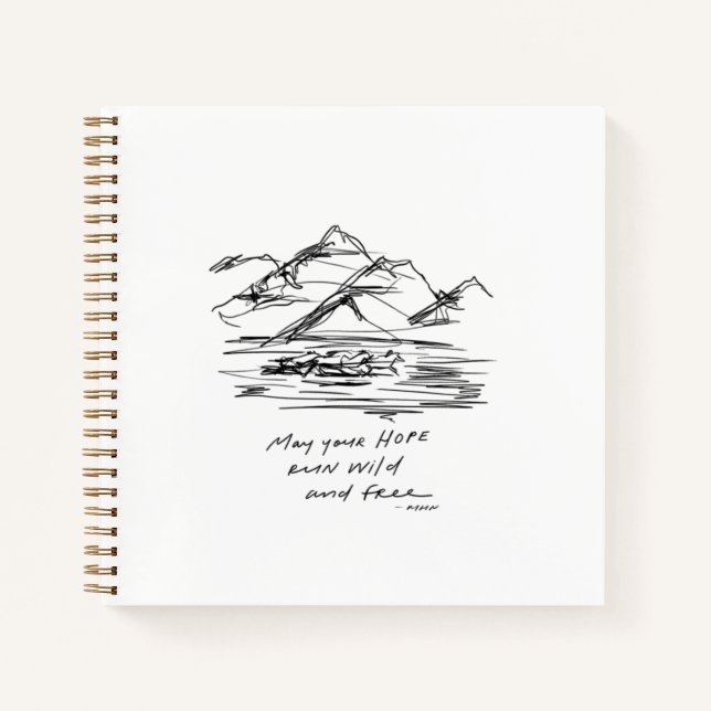 May your hope run wild and free - inspirational notebook (Front)