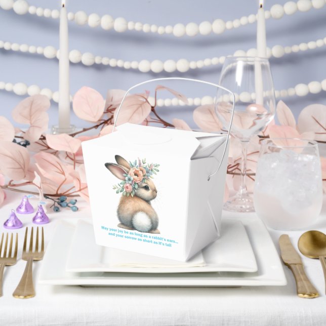 May Your Joy Be As Long As A Rabbit's Ears  Favor Box (Wedding)