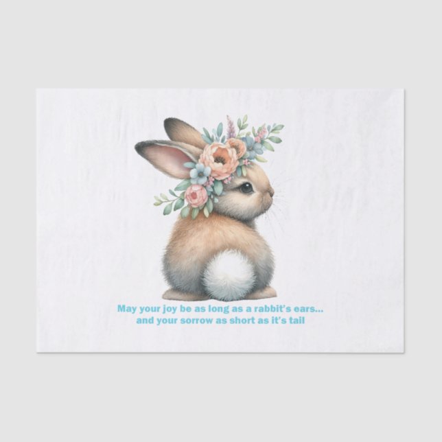 May Your Joy Be As Long As A Rabbit's Ears  Tissue Paper (Front)