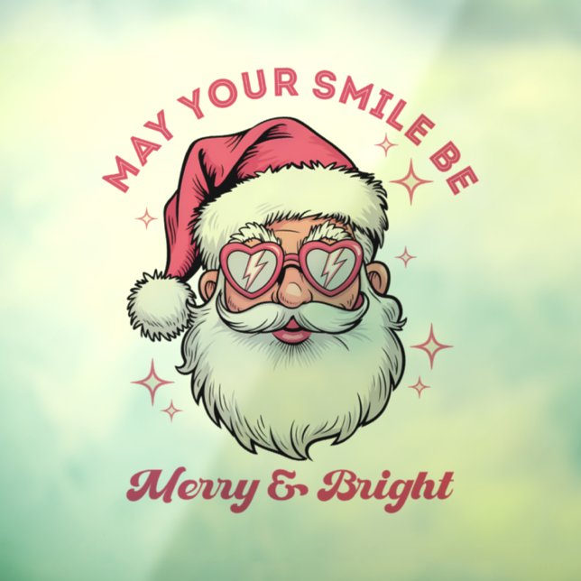 May Your Smile Be Merry & Bright Window Cling (Sheet 3)