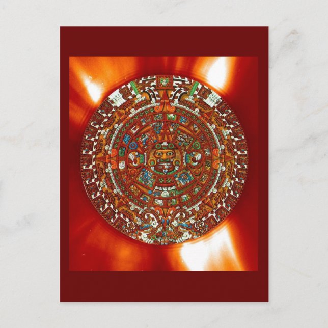 maya aztec calendar postcard (Front)