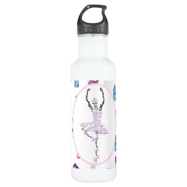 Maya Ballerina Personalized Dancer Gift 710 Ml Water Bottle (Front)