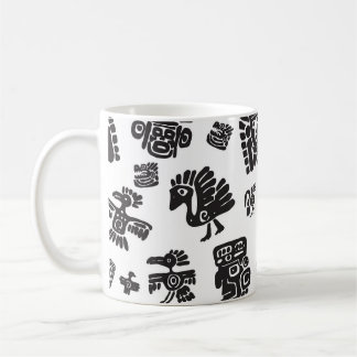 Maya Black White Ethnic Pattern Coffee Mug