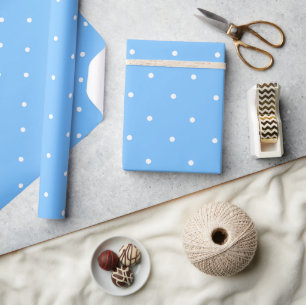 Maya Blue Polka Dots Wrapping Paper