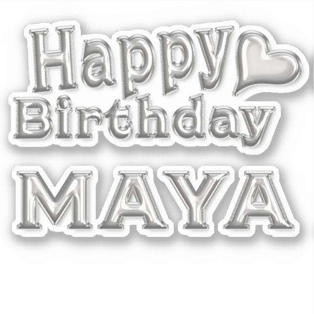 Maya Happy Birthday Autocollants (Devant)