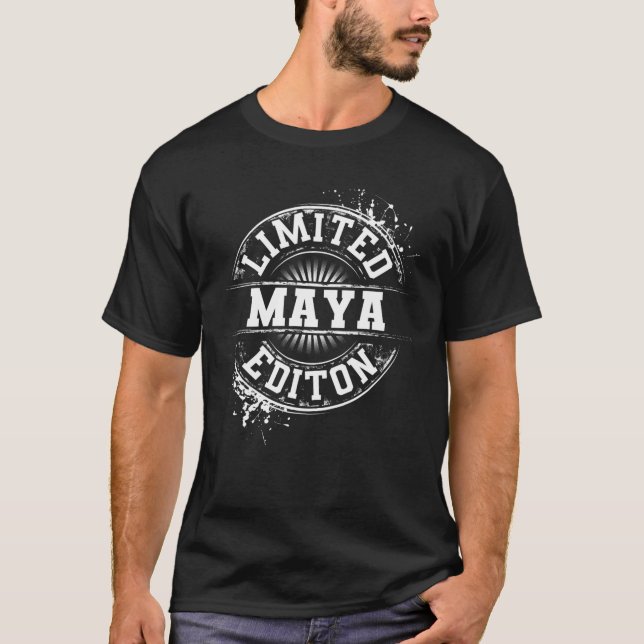 MAYA Limited Edition Funny Personalized Name Gift T-Shirt (Front)