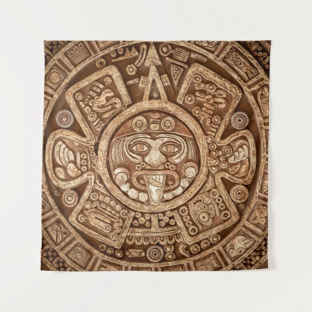 Maya Tribal Pagan: Ornamental Texture Tapestry (Front)