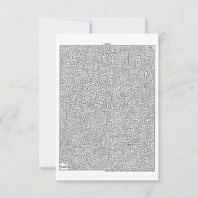 Mayan 1 Amazing Maze! Invitation (Front)