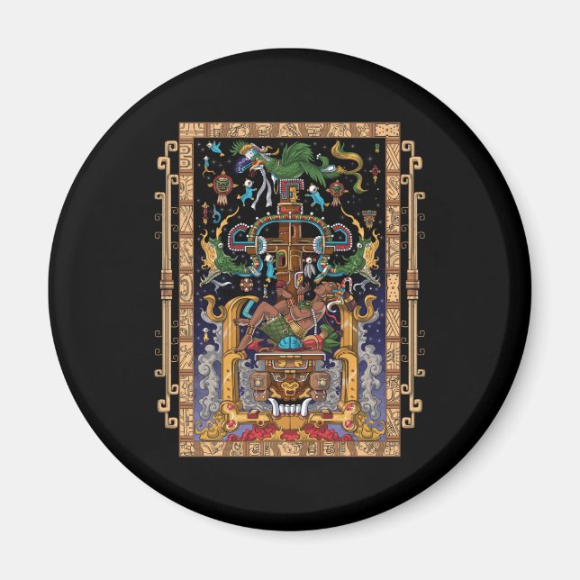 Mayan Astronaut King Pakal Magnet (Front)