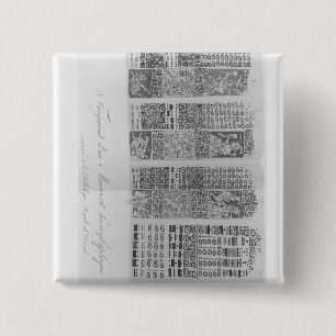 Mayan astronomical tables with the eclipses 2 inch square button