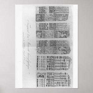 Mayan astronomical tables with the eclipses poster