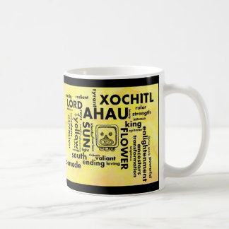 Mayan Aztec Birthday Word Cloud Ahau Xochitl Mug