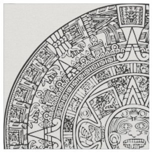 Mayan Aztec Sun Calender on ANY CUSTOM COLOR Fabric