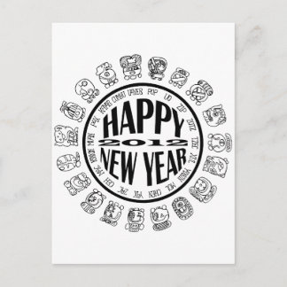 mayan cal-new year holiday postcard