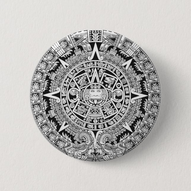 Mayan Calendar 12.21.2012 Aztec 2 Inch Round Button (Front)