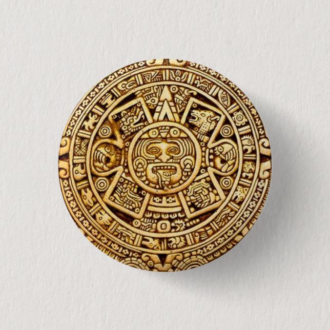 Mayan calendar 1 inch round button (Front)