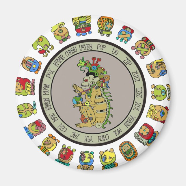 Mayan-calendar Death God Magnet (Front)